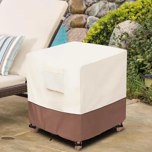 Miniatura 5 de okcool Funda para Mesa Auxiliar de Mimbre de Patio, Impermeable, Cuadrada, Funda para Mesa Auxiliar Pequeña de Patio, Adecuada para Mesa Auxiliar