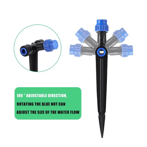 Miniatura 4 de Emisores de riego por goteo con goteros ajustables de flujo de agua de 360 grados, rociador de atomización para tubería de 1/4 de pulgada, rociador