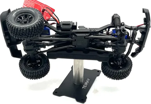 Miniatura 5 de Soporte de trabajo para automóvil a control remoto, estación de trabajo de reparación de aluminio de 360 grados de altura de rotación para 1/16 1/18