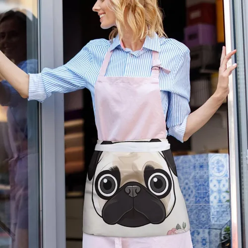 Miniatura 6 de Server Aprons with 3 Pockets Waist Apron Waterproof Half Apron Short Cooking Aprons Bib