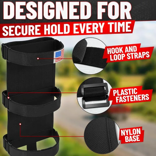Miniatura 3 de Fire Extinguisher Mount for Vehicle - Adjustable Nylon Strap Fix, No-Drill, Roll Bar Mount, Quick Release Fits 3 lb Extinguishers - Fire