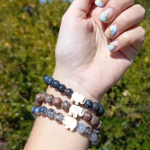 Miniatura 9 de Fahlo Pulsera de seguimiento de elefantes, elástica, soporta Save The Elephants, talla única para hombres y mujeres
