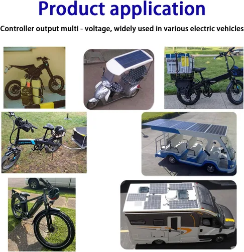 Miniatura 7 de Boost MPPT Controlador de carga solar 12A 24V/36V/48V/60V/72V Plomo-ácido LiFePO4 Gel Inundado Baterías etc en Carrito de Golf Bicicleta Eléctrica