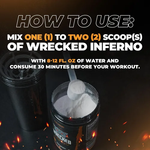 Miniatura 6 de Wrecked Inferno - Pre-entrenamiento termogénico para hombres y mujeres, aumenta la energía, aumenta la termogénesis y el metabolismo, mejora