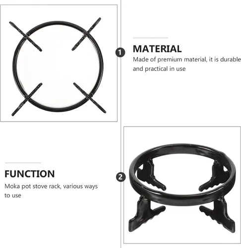 Miniatura 8 de MAGICLULU 1 jaula para ollas de trabajo en soportes para ollas, cafetera reductor de gas, estufa de café, estufa, quemador de rejilla, anillo