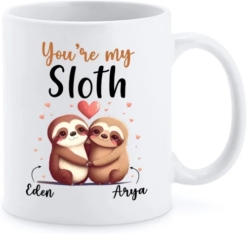 Miniatura 10 de Regalo personalizado de amor – Bonita taza de cerámica de muñeco de nieve para pareja – Taza de porcelana personalizada con nombres y año – Taza