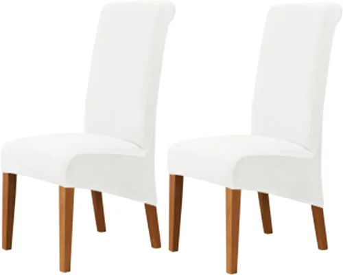 Miniatura 19 de Stretch Velvet Dining Chair Slipcovers Solid Color Armless Chair Cover with Elastic Bottom for Dining Room Kitchen Banquet (Blue, Set of 2)