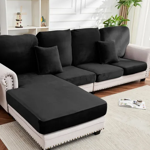 Miniatura 87 de Funda para Sofá de Terciopelo Elástico Funda de Cojín de Sofá 1 Pieza - Funda Deslizable Elástica Lavable para Asiento o Respaldo, Fundas de Asiento