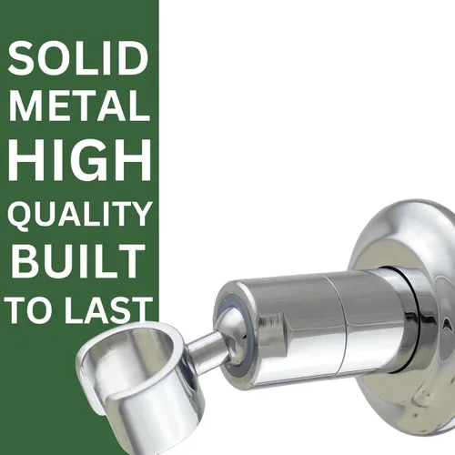 Miniatura 4 de High Sierra® - Soporte de pared de metal sólido para cabezales de ducha de mano - Acabado dorado cepillado