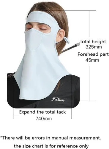 Miniatura 2 de Protección solar UPF 50 para mujer, para golf, deportes, protección UV, protector facial, pasamontañas reutilizable para ciclismo al aire libre