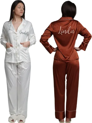 Miniatura 15 de Custom Pajamas for Bridal Party, Bridesmaid Pajamas, Pajama for Women, Two piece PJ Sets, Soft Sleepwear Lingerie