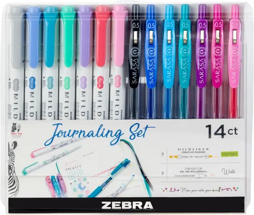 Miniatura 8 de Zebra Pen Creative Highlighting Starter Set, incluye 10 resaltadores y 5 bolígrafos de gel retráctiles Sarasa Clip, colores de tinta surtidos