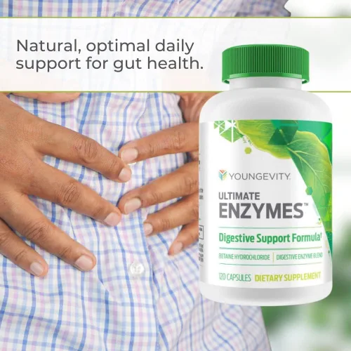 Miniatura 3 de Youngevity Ultimate Enzymes - Fórmula de apoyo digestivo Fabricado con clorhidrato de betaína Mezcla natural de enzimas 3 botellas