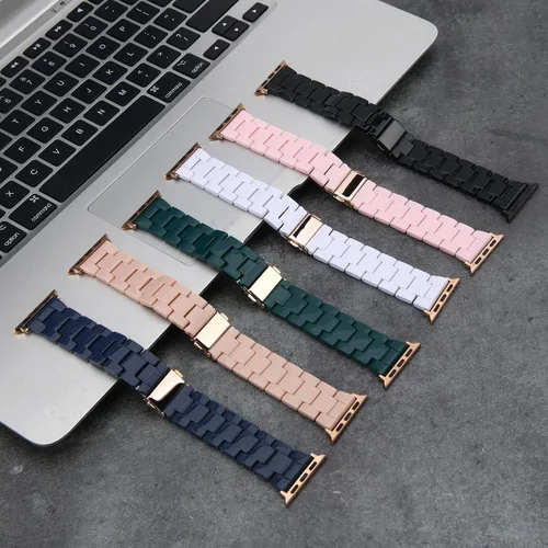 Miniatura 5 de Wongeto Correa de resina ligera, compatible con Apple Watch Band de 1.575 pulgadas, 1.496 pulgadas, 1.614 pulgadas, 1.654 pulgadas, 1.732 pulgadas