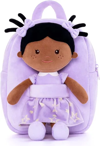 Miniatura 55 de Onetoo Mochila para niños pequeños, regalos de regreso a clases, mochilas para niñas y niños con muñecas de bebé ligeras y suaves en vestido