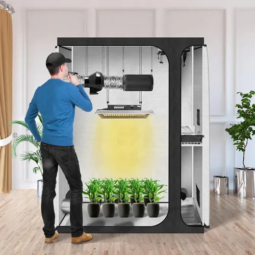 Miniatura 7 de iPower Filtro de carbono de aire de 4 pulgadas, con carbón virgen australiano para ventilador en línea, hidroponía, tienda de cultivo, prefiltro