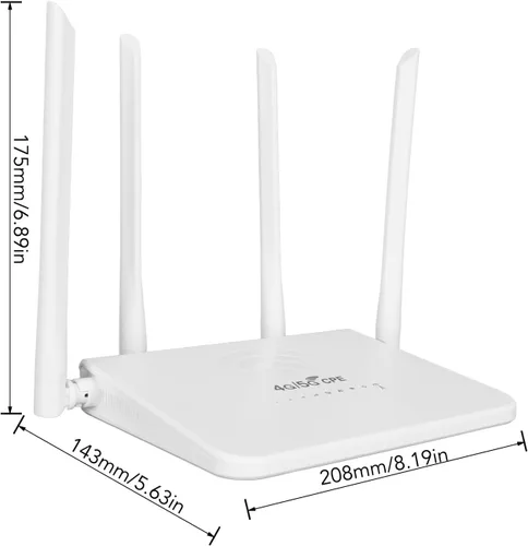 Miniatura 9 de Enrutador 4G LTE menos cable con ranura para tarjeta SIM, desbloquea cable móvil menos punto de acceso de fidelidad 300 Mbps con 4 antenas 5dBi