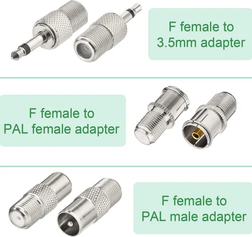 Miniatura 6 de Kit de Antena Telescópica Superbat FM 75 Unbal Conector Tipo F para Radio DAB, Reemplazo de Antena para TV, Radio AM, FM, Receptor Estéreo Bose