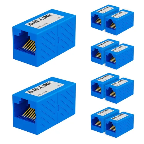 Miniatura 15 de iwillink Conector Ethernet RJ45, conector hembra a hembra RJ45 para cable Ethernet Cat7 Cat6 Cat5e Cat5, adaptador extensor, paquete de 5, negro