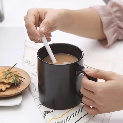 Miniatura 2 de Up Yours - Taza de café de cerámica 3D con dedo medio, divertida taza con texto en inglés "Have a Nice Day", perfecta para el día de San Valentín