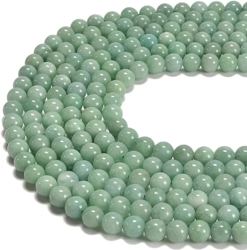 Miniatura 25 de Cuentas sueltas de rodonita teñida de jade de 10mm, redondas y suaves, de gematone natural para joyería y manualidades, 1 cadena de 15 pulgadas Jade