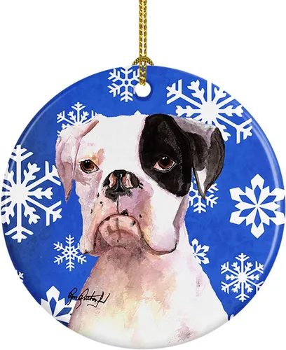 Miniatura 159 de Caroline's Treasures Cavalier Spaniel - Adorno de cerámica para colgar en el árbol de Navidad, para el hogar, Navidad, fiestas, regalo, 3 pulgadas