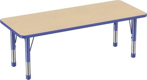 Miniatura 117 de FDP - Mesa rectangular para actividades escolares y aulas (24 x 36 pulgadas), patas gruesas para niños pequeños, altura ajustable de 15 a 24