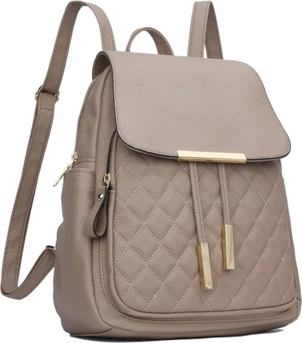 Miniatura 8 de KKXIU - Mochila de cuero de moda para mujeres y damas, bolsa de viaje y para el día, con correa para los hombros, A-Negro, Mediana, Mochila