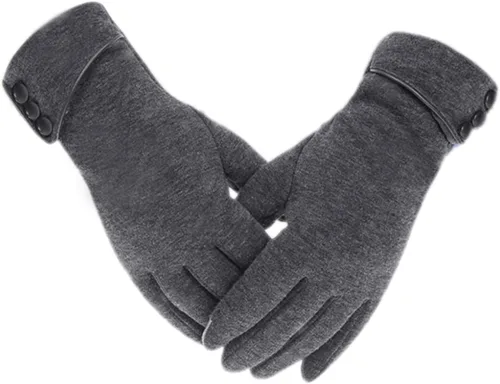Tomily - Guantes de forro polar para mujer con pantalla táctil