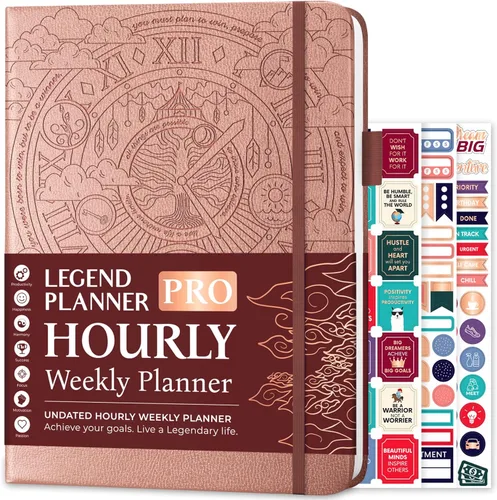 Miniatura 13 de Legend Planner PRO Horario Diario y Semanal - Organizador Diario y Semanal con Espacio para Horas. Agenda de Citas y Diario para Trabajo y Personal