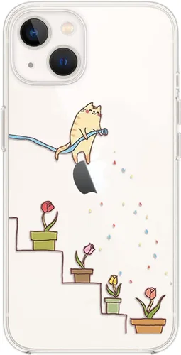 Miniatura 18 de Blingy's Funda para iPhone 14, bonito patrón de cerezas, estilo tropical, diseño tropical, funda protectora transparente de TPU suave de 6.1 Cerezas