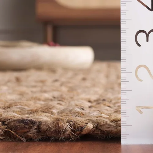 Miniatura 5 de Alfombra de área de yute natural tejido a mano Safavieh NF467A, de la colección de fibra natural (5 ft x 8 ft), Yute, Natural
