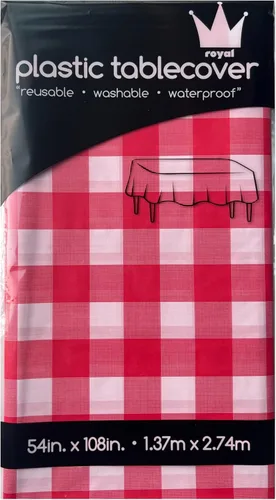 Miniatura 6 de ROYAL7 - Paquete de 3 manteles rectangulares de plástico desechables para picnic, cumpleaños, barbacoa, fiesta, boda