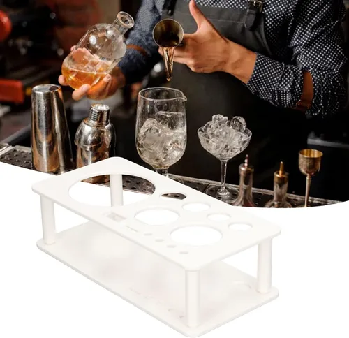 Miniatura 4 de TOPINCN Kit de coctelera para barman de plástico, ahorro de espacio, organiza almacenamiento, soporte para herramientas de bartender, barra