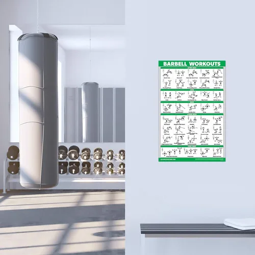 Miniatura 3 de Palace Learning QUICKFIT - Póster de ejercicio con barra (laminado, 18 x 24 pulgadas)