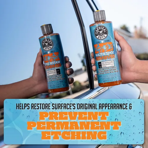 Miniatura 2 de Chemical Guys Kit para eliminar manchas de agua resistente para pintura, vidrio y metal: elimina residuos minerales y acumulación superficial
