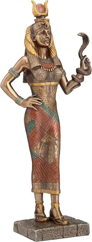 Miniatura 2 de Veronese Design Diosa egipcia Hathor sosteniendo una estatua de cobra