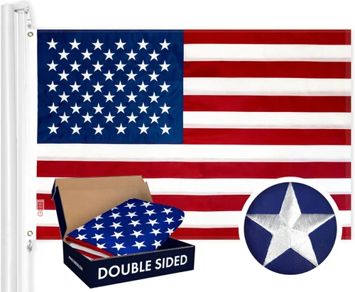 Miniatura 22 de G128 Bandera del Estado de Alabama 3 x 5 pies Serie Double ToughWeave de doble cara con costura de 210D de poliéster Rayas cosidas