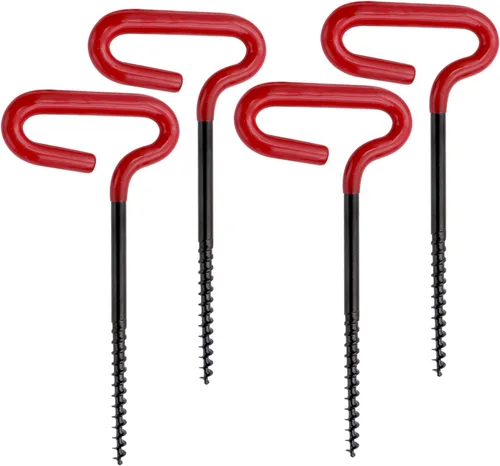 Miniatura 11 de Estacas para tienda de campaña, 4 piezas de uñas de hielo molidas para clavos roscados, accesorio fijador para tienda de campaña, herramienta