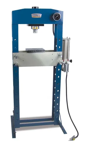 Baileigh HSP-30A - Prensa de taller accionada por aire / manualmente con marco-H, 30 toneladas, de 22 a 1/2 pulgadas de ancho de trabajo
