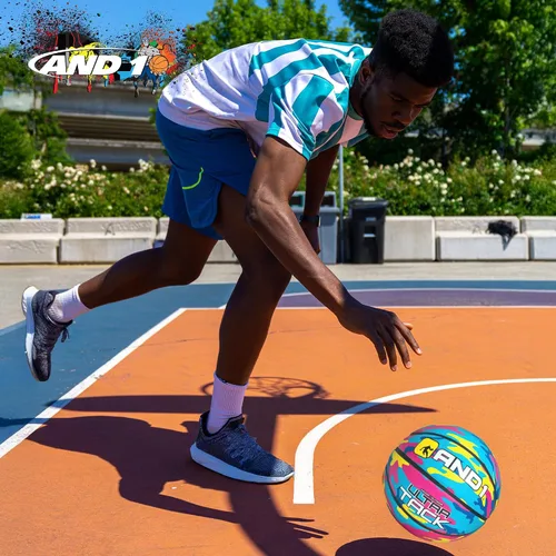 Miniatura 7 de Balón de baloncesto AND1 Ultra Grip Advanced Premium de goma (desinflado con bomba incluida): Balón de baloncesto oficial de tamaño reglamentario 7