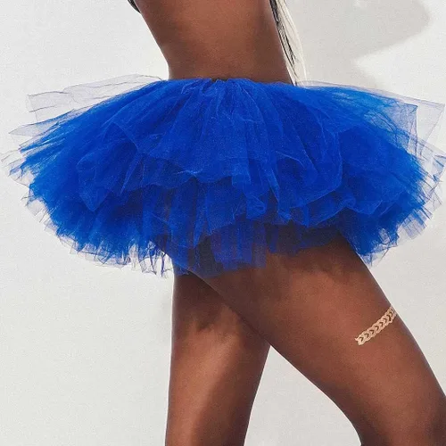 Miniatura 16 de REETAN Falda tutú de ballet de 6 capas de tul corto tutús para mujer