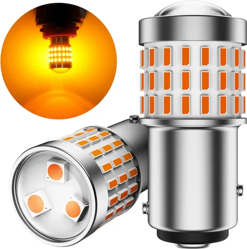 Miniatura 9 de Torchbeam Bombillas LED 1156 de señal de giro, CANBUS sin errores, reemplazo para P21W BA15S 1156A 1156NA 7506 1141, 12V-24V ámbar amarillo bombilla
