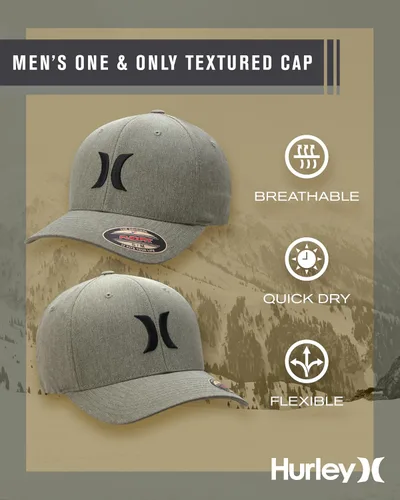 Miniatura 23 de Hurley Gorras para hombre - One & Only Flexfit Textures Cap - Sombreros ajustados para hombre, S-XL
