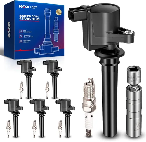 Miniatura 11 de Bobina de encendido KAX UF303 Paquete de 6 unidades Compatible con Trailblazer, Envoy XL, H3, Trailblazer EXT, Rainier, i-370, i-350, i-290, i-280
