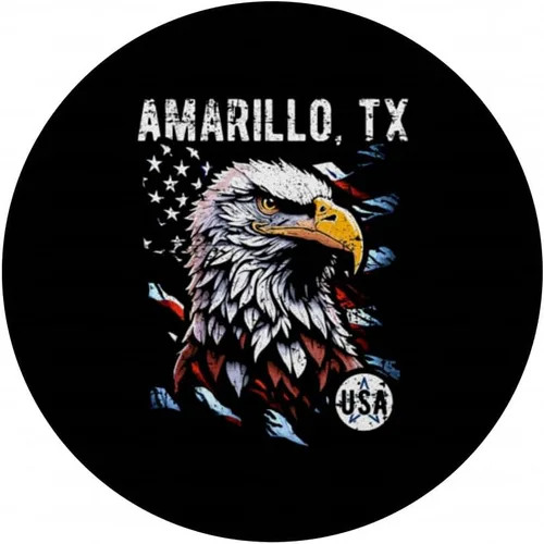 Miniatura 3 de Amarillo TX Patriotic Eagle USA Flag Vintage Style Design PopSockets Adhesive PopGrip