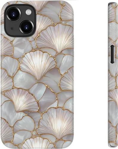 Miniatura 25 de bemal Funda para iPhone 12 Mini, estética, vintage, floreciente, peonía, concha, femenina, compatible con MagSafe, moderna, única, moderna, moderna