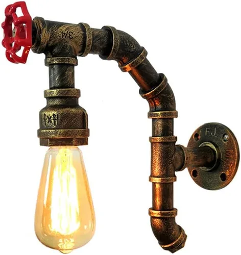 Miniatura 7 de Lámpara de pared industrial de granja retro con interruptor, lámpara de pared de metal antiguo para bar, pasillo, escaleras, balcón, cafetería