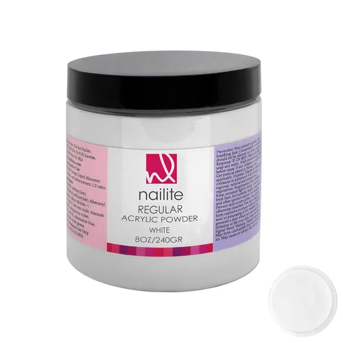 Miniatura 8 de Regular - Polvo acrílico profesional para extensión de uñas, sistema de ajuste lento, fórmula EMA y efecto no amarillento, transparente (8 onzas)