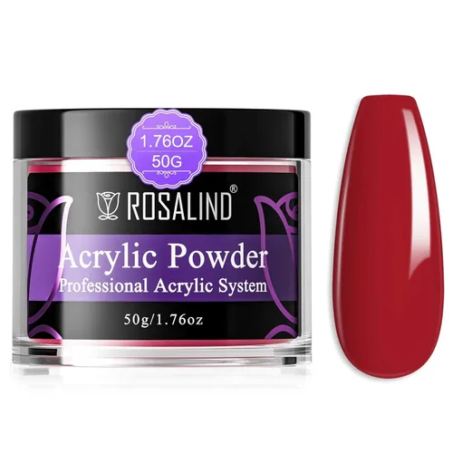 Miniatura 12 de Rosalind Polvo de uñas acrílico negro 50 g/1.76 oz – Polímero de cristal negro polvo de uñas para extensión acrílica, no necesita lámpara